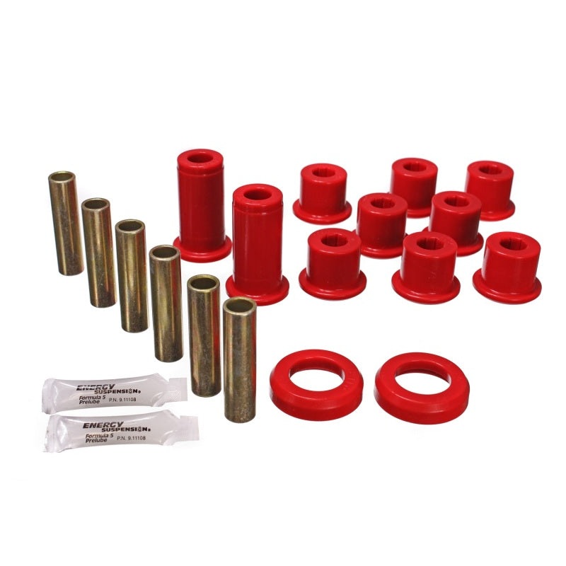 Energy Suspension 82-04 GM S-10/S-15 Pickup 2WD / 82-04 S-10 Blazer Red Rear Leaf Spring Bushing Set