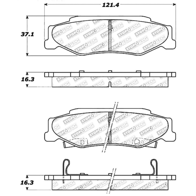 StopTech Performance 04-08 Cadillac XLR/XLR-V / 97-10 Chevrolet Corvette Rear Brake Pads