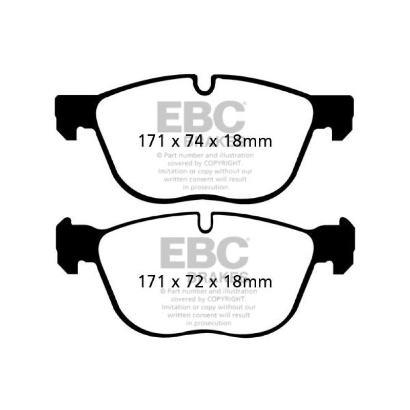 EBC 07-10 BMW X5 3.0 Ultimax2 Front Brake Pads
