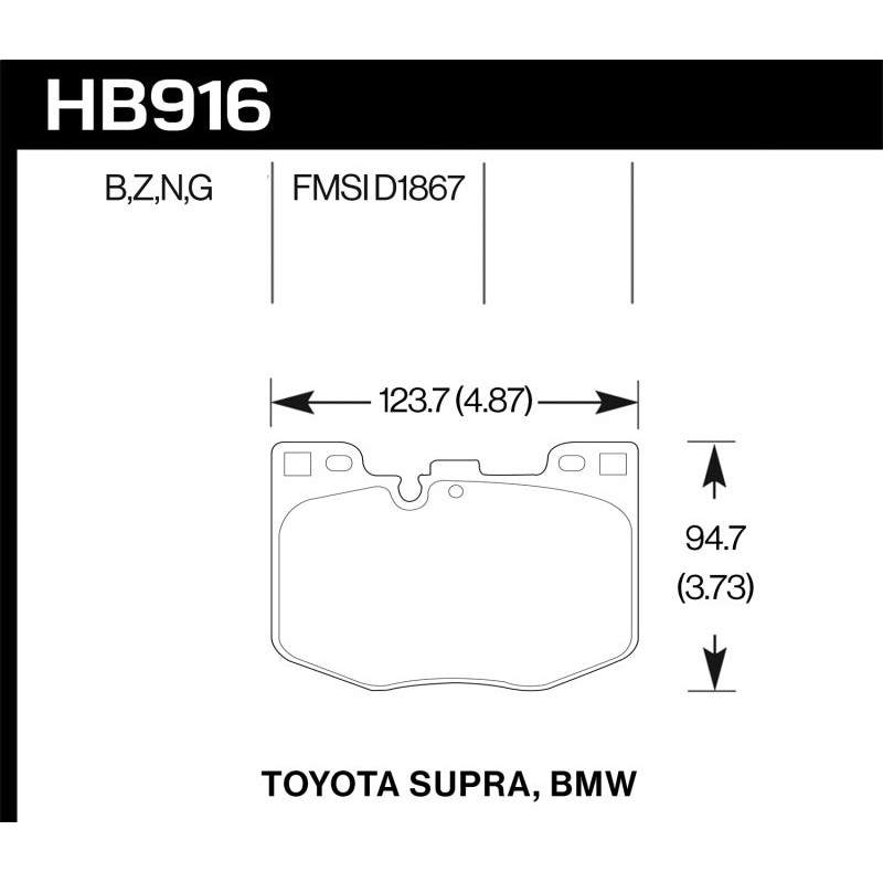 Hawk 2020 Toyota Supra / 19-20 BMW Z4 HPS 5.0 Front Brake Pads