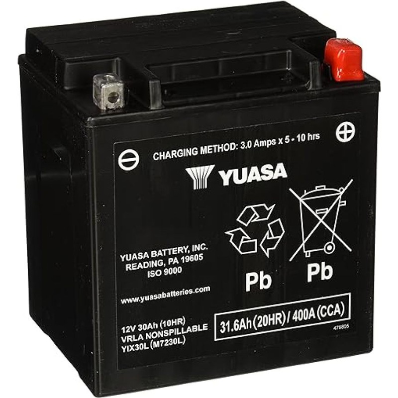 Yuasa YIX30L-PW Maintenance Free AGM 12 Volt Battery