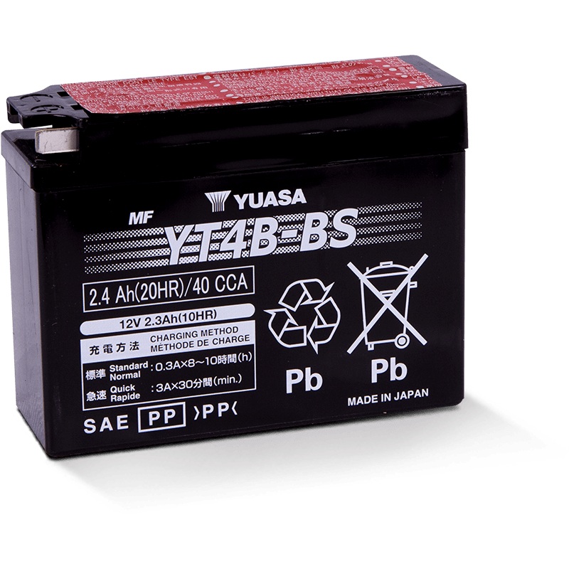 Yuasa YT4B-BSMaintenance Free AGM 12 Volt Battery (Bottle Supplied)
