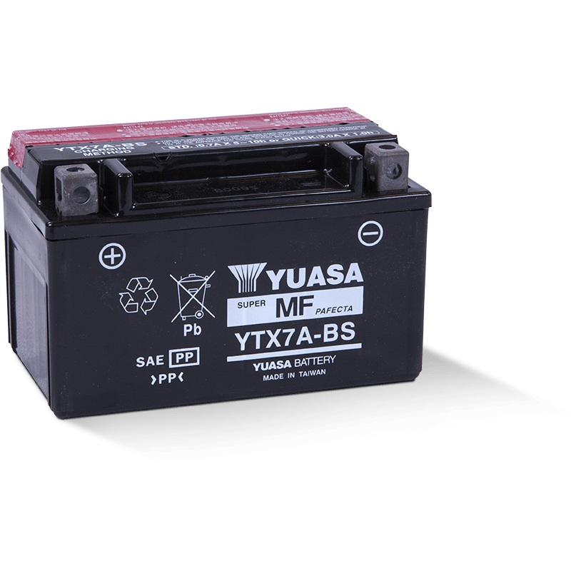 Yuasa YTX7A-BS Maintenance Free AGM 12 Volt Battery (Bottle Supplied)