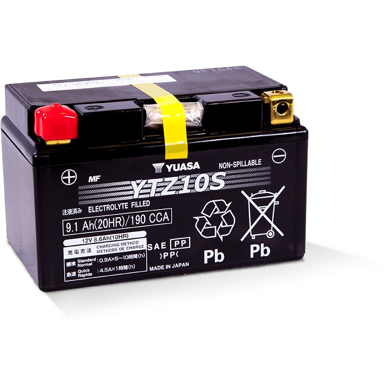 Yuasa YTZ10S Maintenance Free AGM 12 Volt Battery