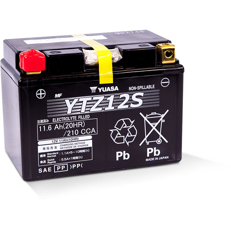 Yuasa YTZ12S Maintenance Free AGM 12 Volt Battery