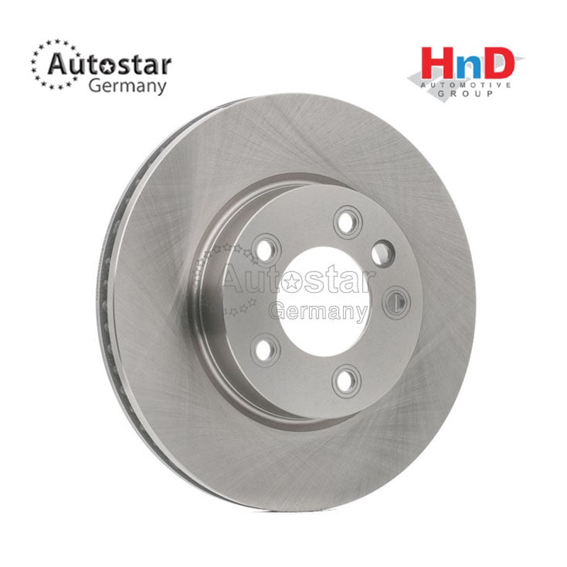 Autostar Germany (AST-) Brake disc Front Axle Left, internally vented, Uncoated, without bolts For Volkswagen Touareg I 7LA 7L6 7L7 7L6615301N