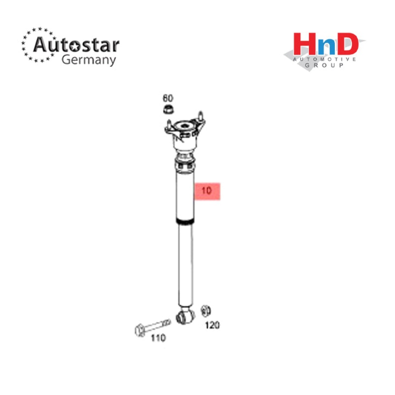 Autostar Germany Shock Absorber Rear Mercedes Benz CLA C117 W176 1763202731
