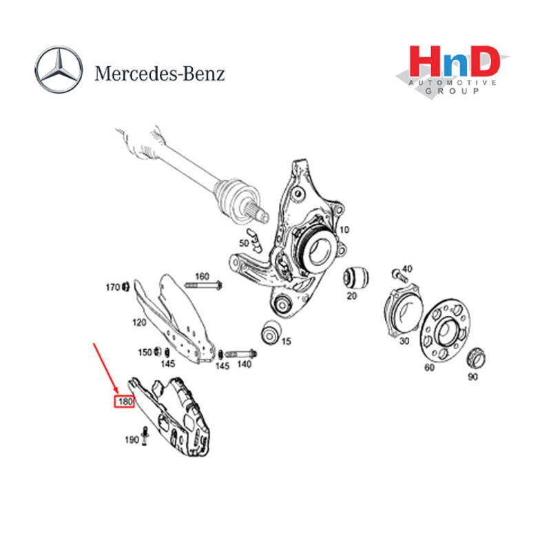 MERCEDES-BENZ SL R231 REAR SPRING CONTROL ARM TRIM 2313520088