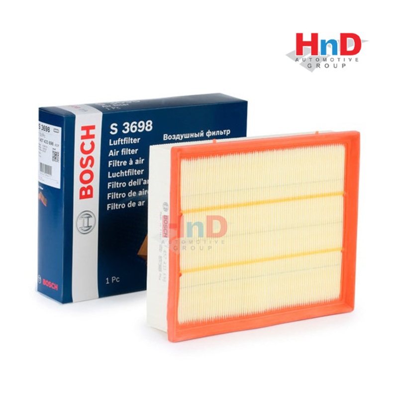 BOSCH ( #1457433698 ) Air filter 58mm, 213mm, 254mm, Filter Insert For BMW E39 1457433698
