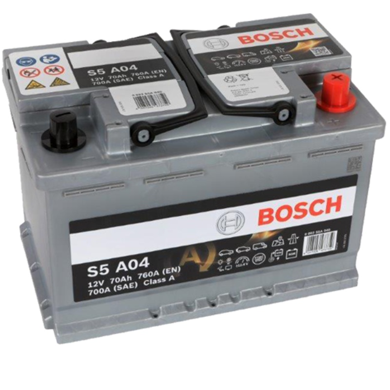 Bosch AGM Battery S5 A04 12V 70Ah 760A (EN) 700A (SAE) Class A 0092S5A040