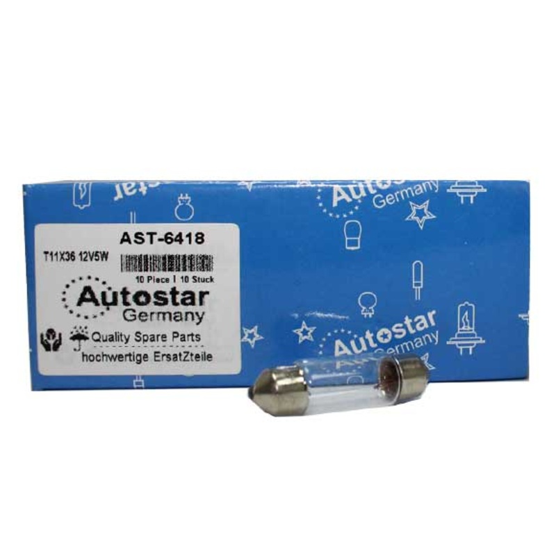 Autostar Germany Bulb C5W 12V 5W 35 mm Licence Plate Light 6418