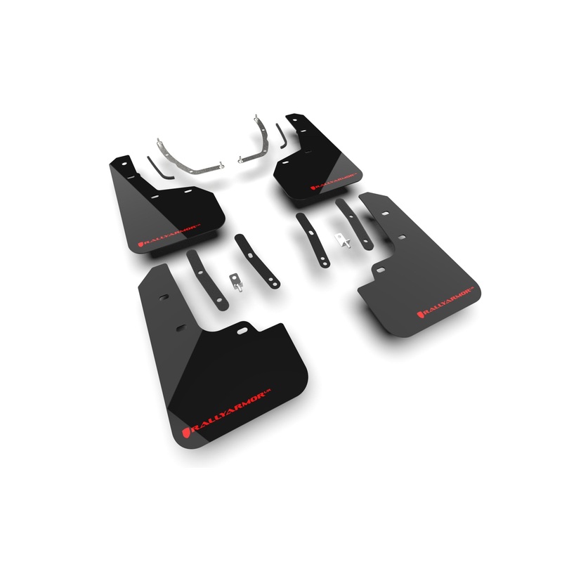 Rally Armor 2025+ Hyundai Tucson (Excl. ICE & XRT) Black UR Mud Flap w/ Red Logo (MF135-UR-BLK-RD)