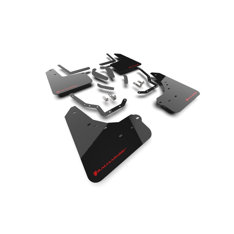 Rally Armor 2025+ Toyota 4Runner Black UR Mud Flap w/ Red Logo (MF148-UR-BLK-RD)