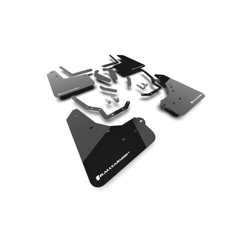 Rally Armor 2025+ Toyota 4Runner Black UR Mud Flap w/ White Logo (MF148-UR-BLK-WH)