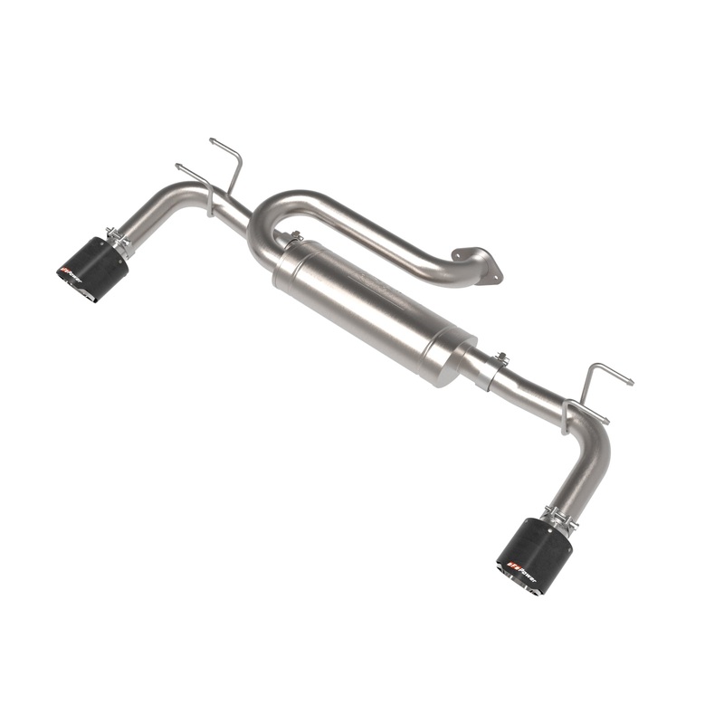 Takeda 2023+ Mazda CX-50 2.5in 304 SS Axle-Back Exhaust System w/ Carbon Fiber Tips (49-37036-C)
