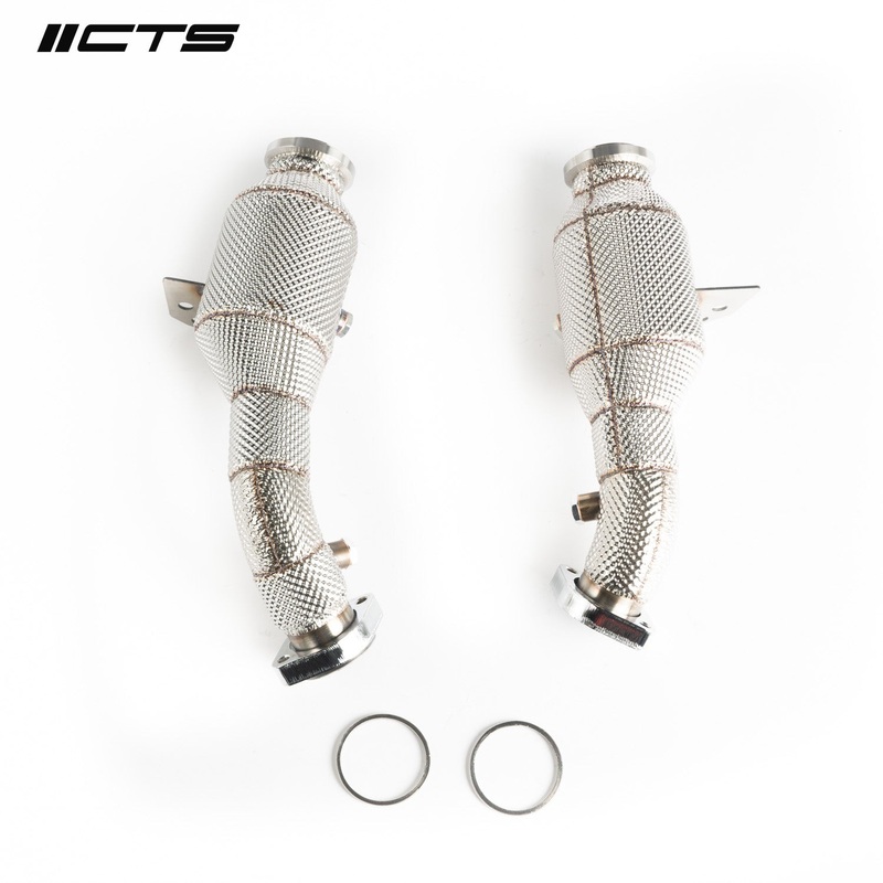 CTS Turbo HIGH-FLOW cat set for Mercedes Benz C43 C400 C450 E43 E400 E450 with M276 engine (CTS-EXH-DP-0052-CAT)