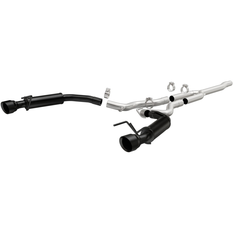 MagnaFlow Cat-Back 15-16 Ford Mustang 2.3L L4 Competition SS 3in Dual Split Rear 4.5in Black Tips (19256)