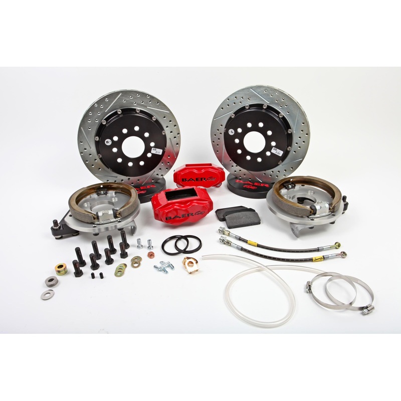 Baer Brakes OBS 13" SS4+ Rear+ Brake System Red 66-69 B-B (4142059R)