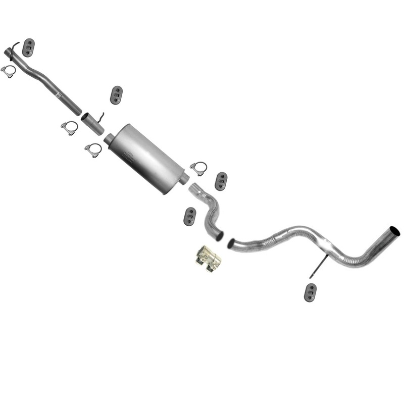 Exhaust System Muffler Ext & Tail Pipe Fits for 2004-2005 Ford E150 E250 5.4L