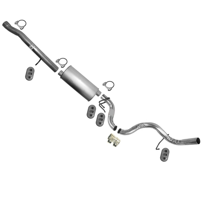 Exhaust System Muffler Ext & Tail Pipe Fits for 2009-2014 Ford E150 E250 5.4L