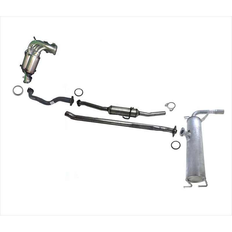 Full Exhaust System Converter Front Pipe Resonator Muffle For Toyota RAV4 01-03