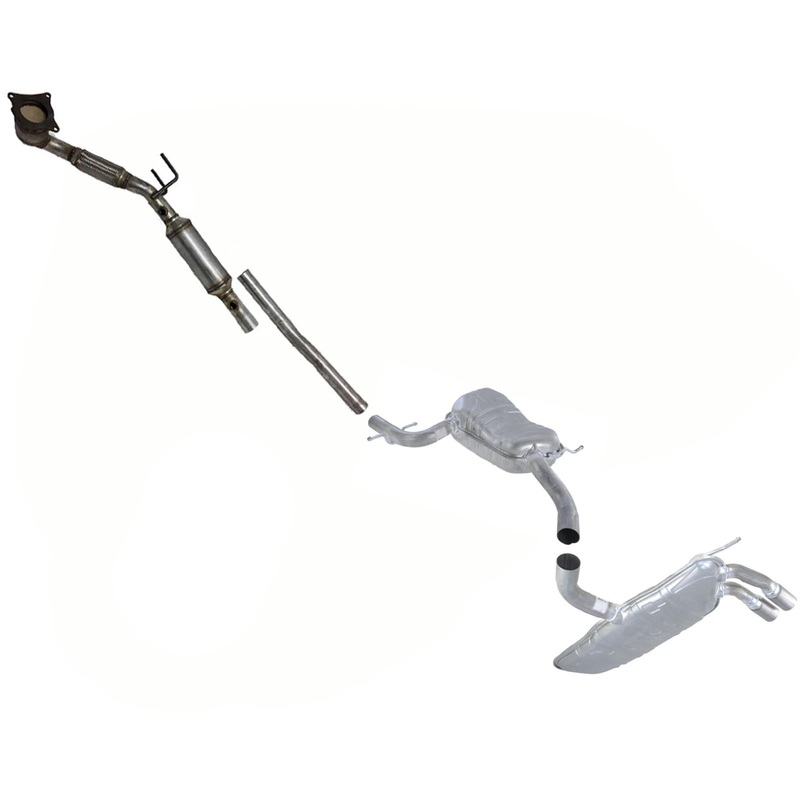 Catalytic Converter Frt & Rear Mufflers for 2009-2012 Audi A3 Front Wheel Drive