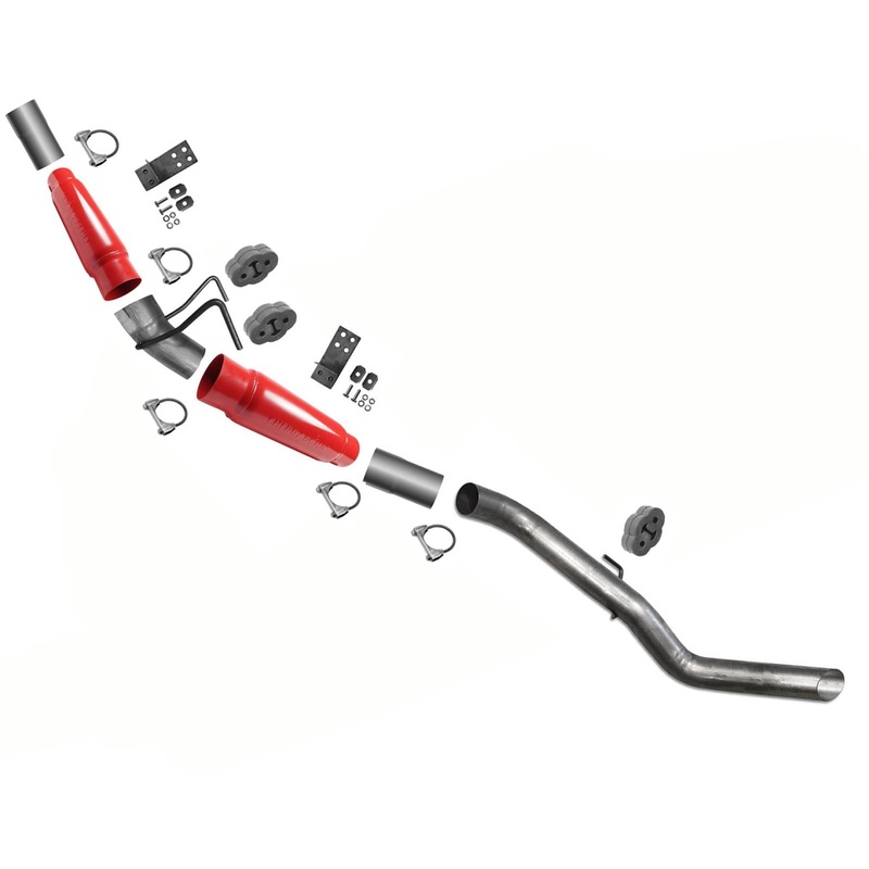 Cherry Bomb Muffler Tail pipe Exhaust System For Ram 2500 Diesel 2007 2011 2012
