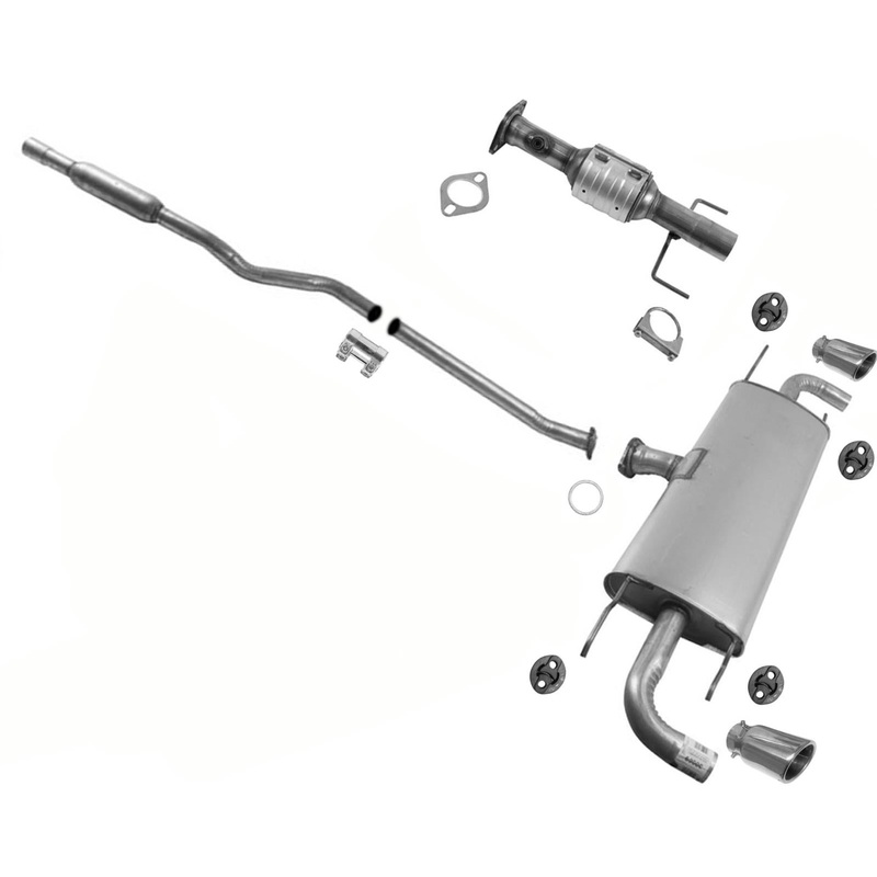Converter Resonator Pipe Dual Outlet Muffler for Mazda 3 Hatchback 2.5L 2014-16