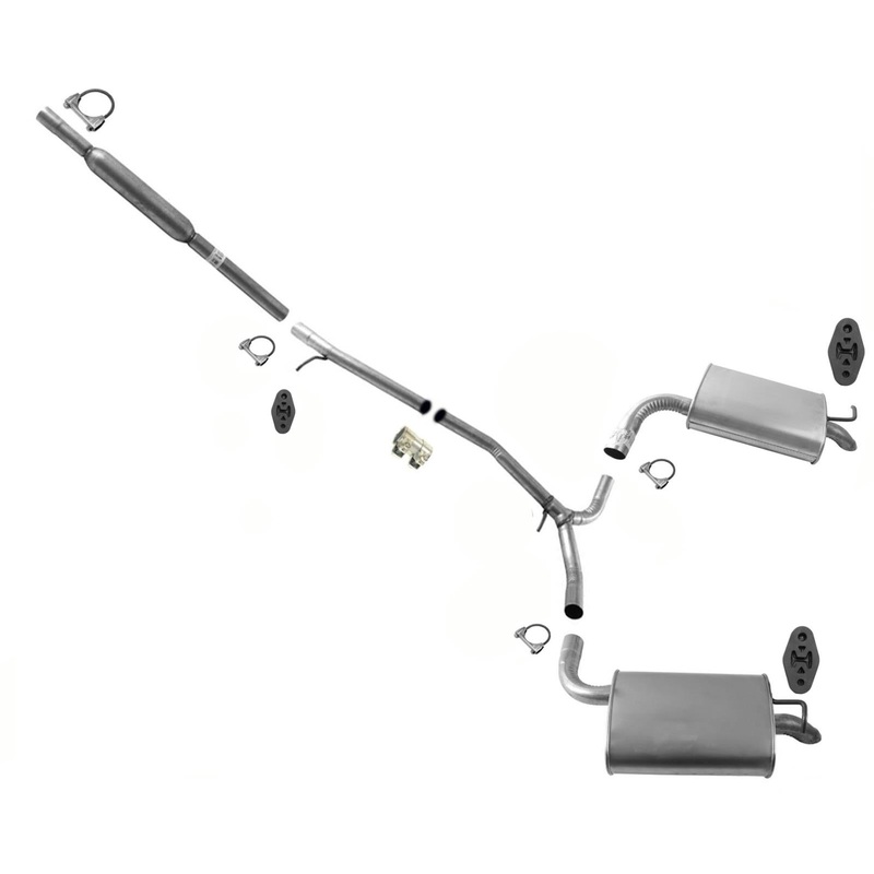 Dual OE Style Exhaust Muffler Pipe System For 2018-2019 Ford Explorer 3.5L Base