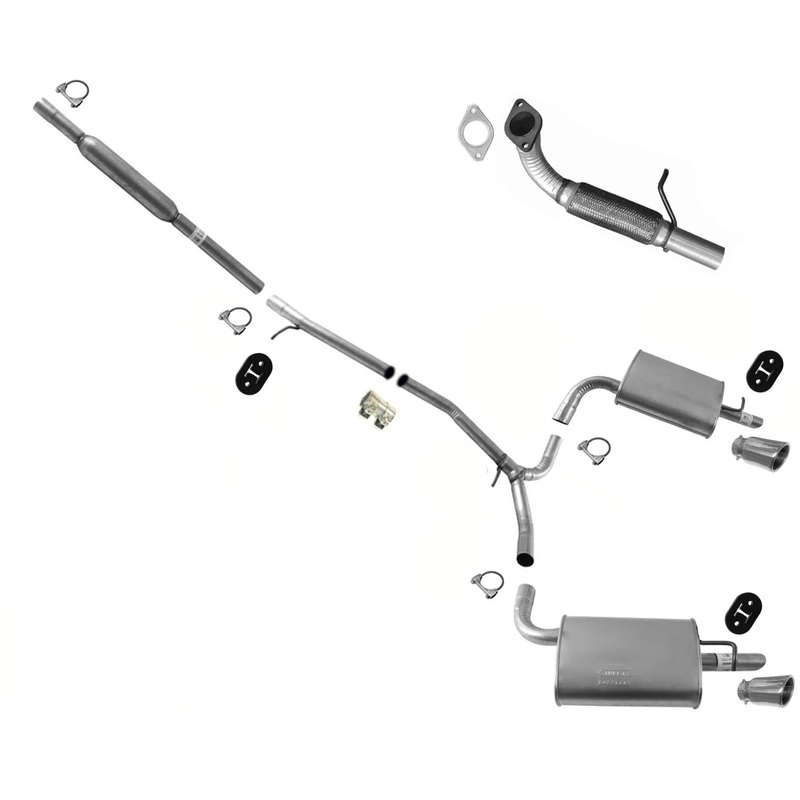 Dual OE Style Exhaust Muffler Pipe System For Ford Explorer 2.0L Turbo 12-2015