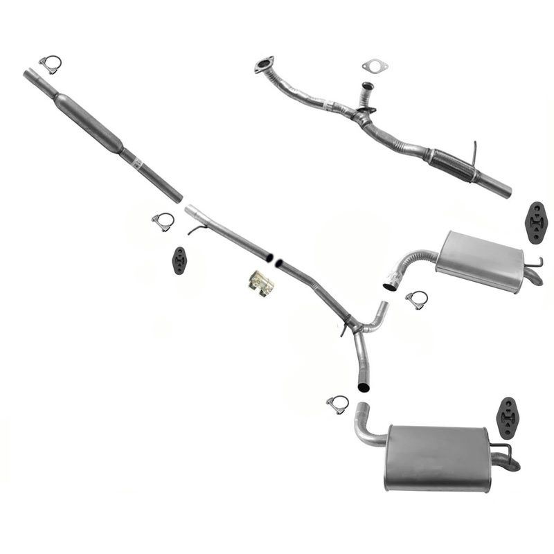 Dual OE Style Exhaust Muffler Pipe System For Ford Explorer 3.5L Base 2018-2019