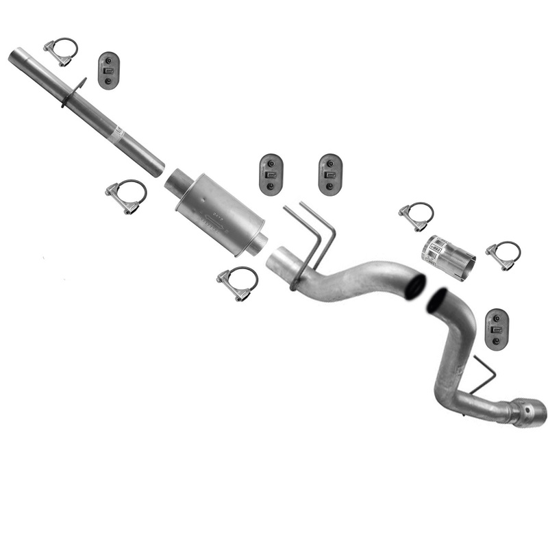 Exhaust Pipe Muffler Tail Pipe Fits 08-10 Ford F250 Super 6.4L 172.4" Wheelbase