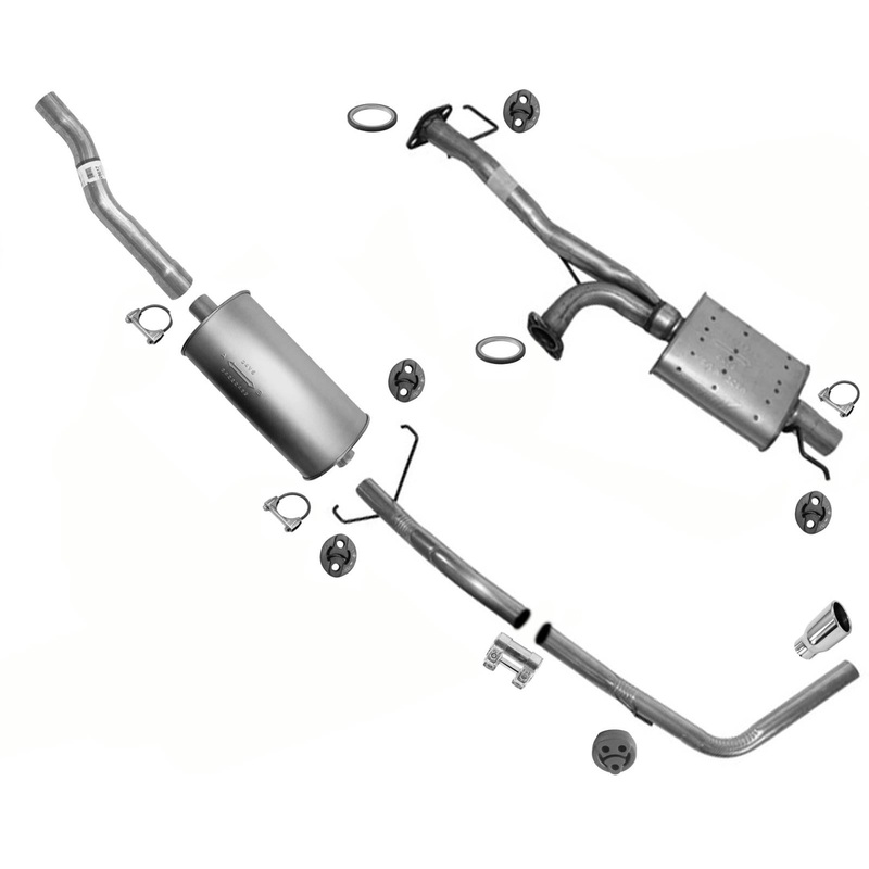 Exhaust Pipe System Mufflers for Toyota Tundra 4.7L 2000-02 W/ Federal Emissions