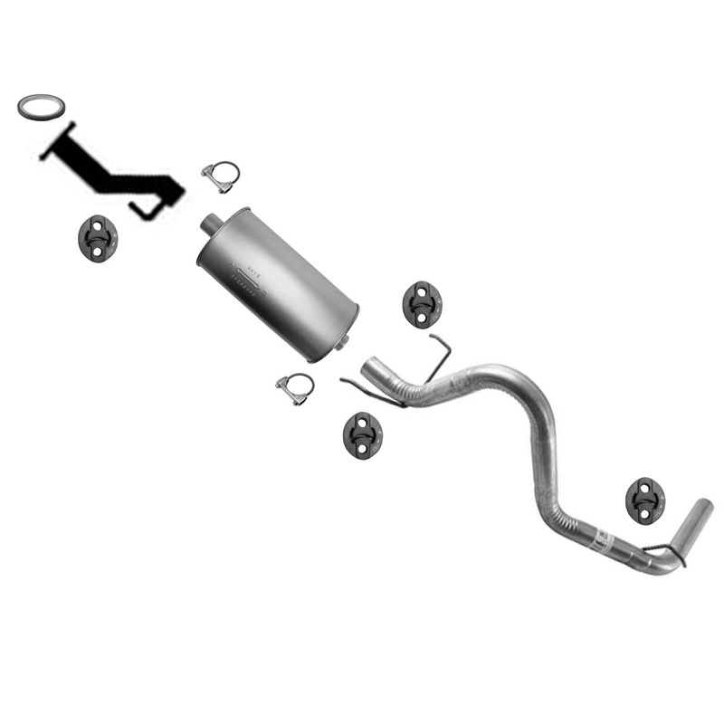 Extension Pipe Muffler Tail Pipe with Hangers Fits Toyota Tacoma 3.5L  2016-2020