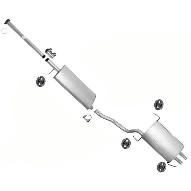 Extension Pipe Resonator Rear Muffler Exhaust System for Honda Pilot 03-04