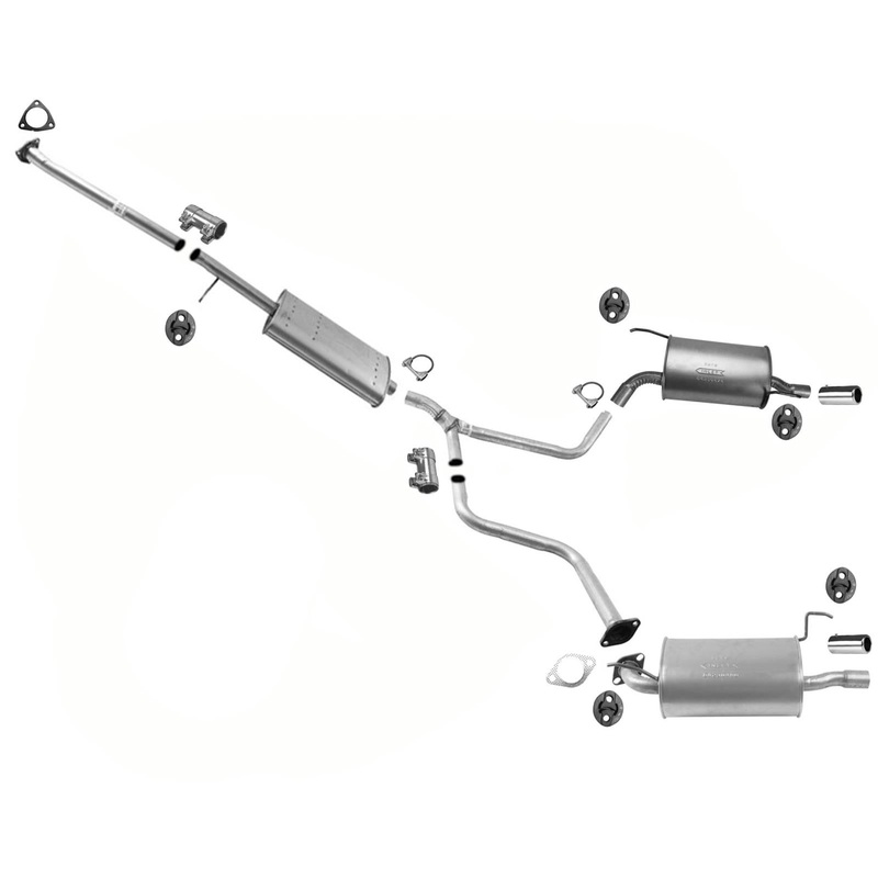 Fits 2004-2006 Acura MDX 3.5L Middle Resonator Dual Muffler Exhaust System