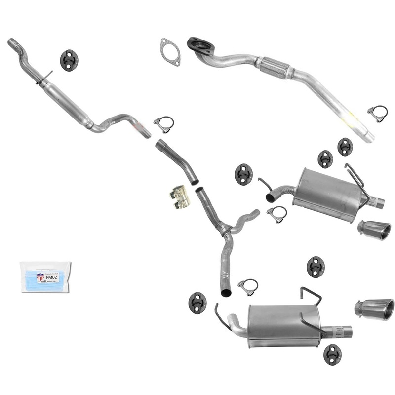 Flex Pipe Ext Pipe Exhaust System Dual Mufflers for 2009-2010 Dodge Journey 3.5L