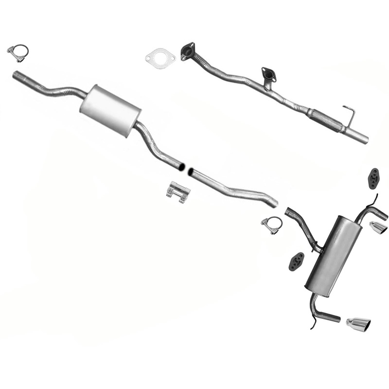 Flex Pipe Ext Pipe Resonator Dual Outlet Muffler for Ford Edge 3.5L  2011-2014