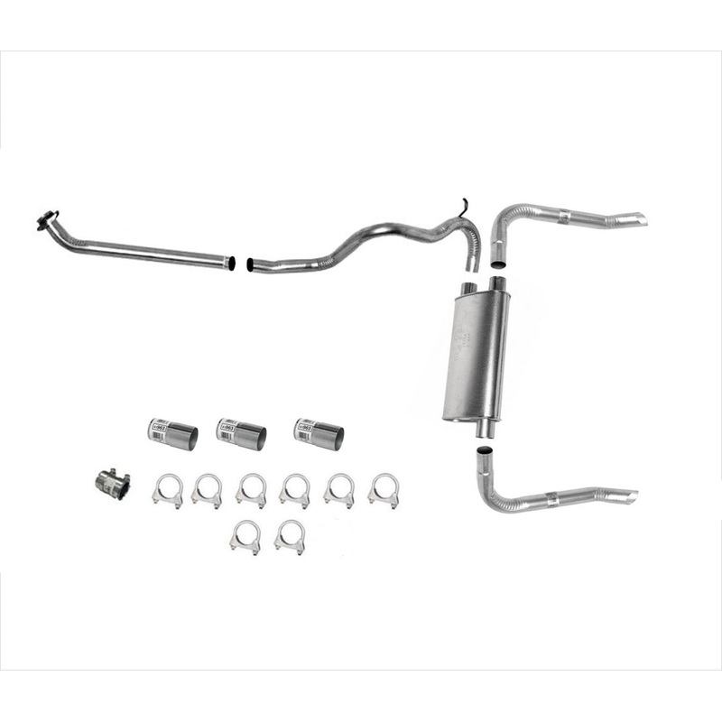 For GM 85-92 GM Camaro V6 Dynomax Muffler With WKR Pipes Dual Exhaust System