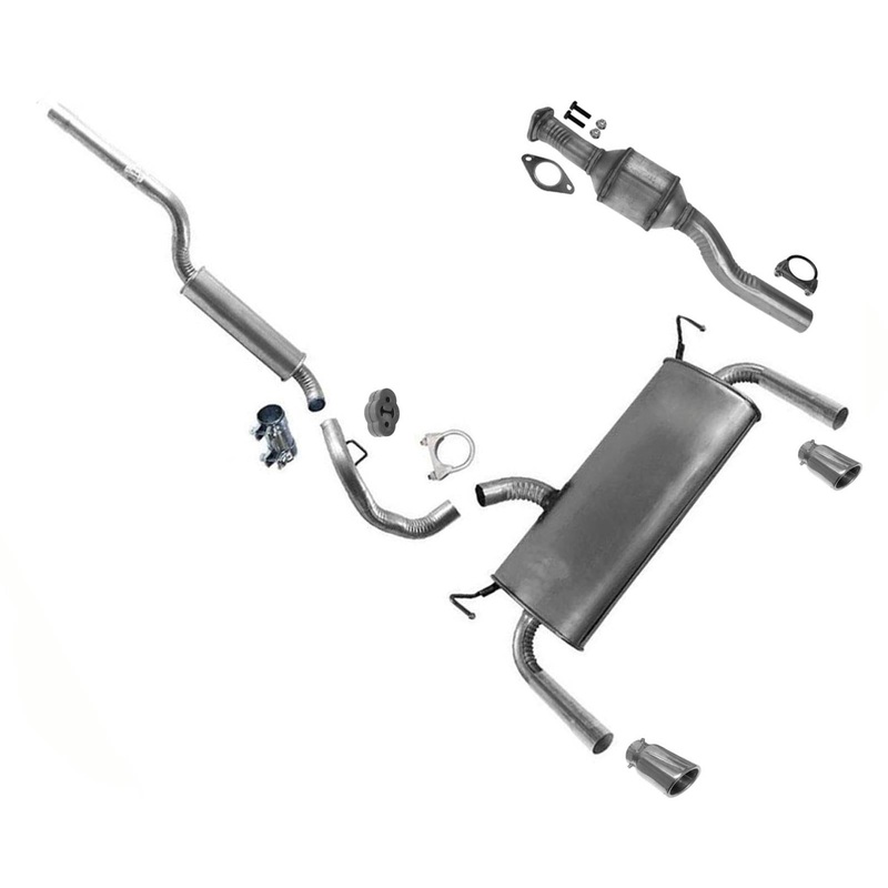 Rear Catalytic Converter Pipes Dual Muffler for Ford Escape 17-19 1.5L 2.0 2.5L