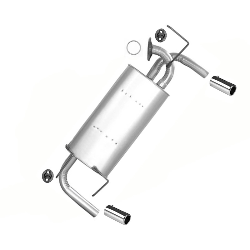 Rear Muffler Dual Outlet without Chrome Tips for Nissan Murano 2003-2007