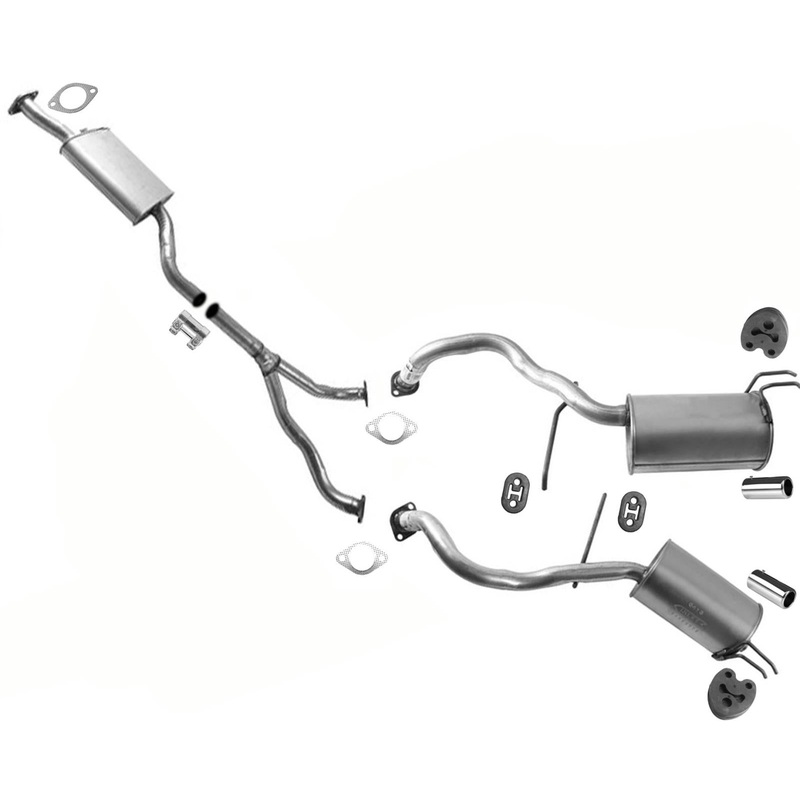 Rear Resonator Rear Y Pipe Dual Rear Mufflers for Hyundai Santa Fe 2007-2009