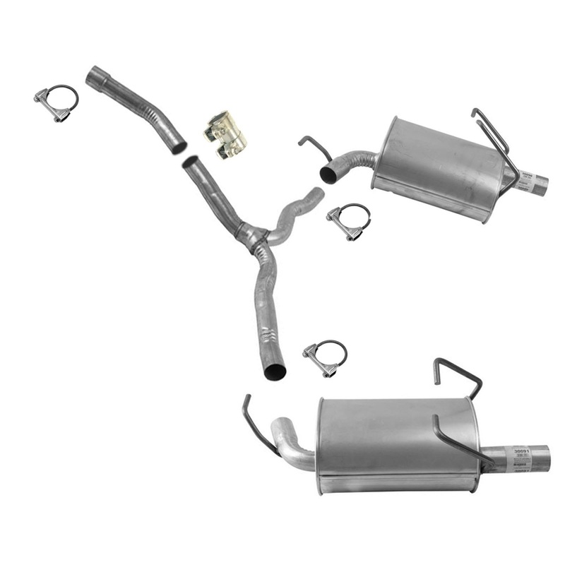 Rear Y Pipe with Dual Mufflers for 2009-2010 Dodge Journey 3.5L