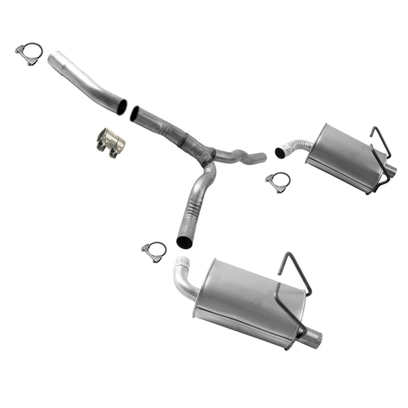 Rear Y Pipe with Dual Rear Mufflers for 2011-2017 Dodge Journey 3.6L