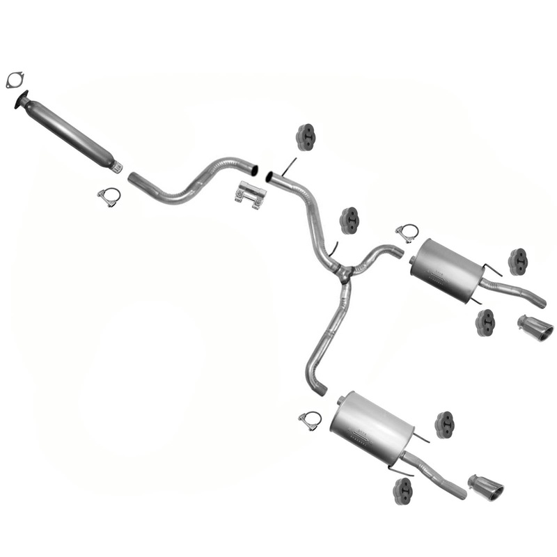 Resonator Extension Pipe Dual Rear Muffler fits 06-2009 Chevrolet Impala SS V8