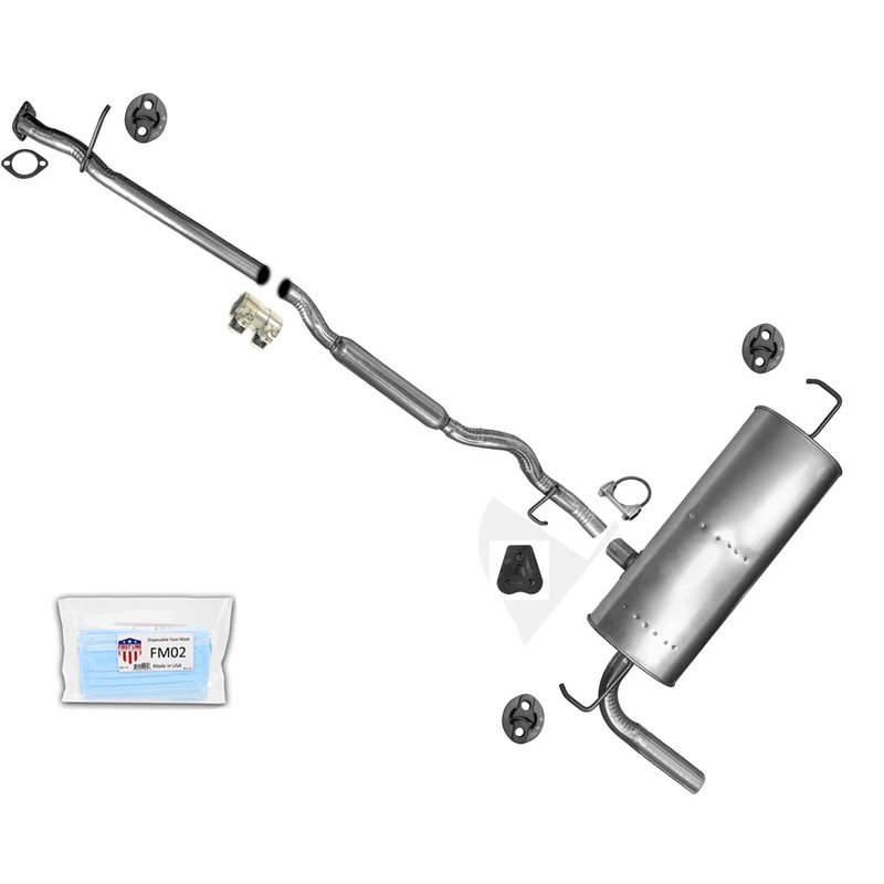 Resonator & Muffler Exhaust Pipe System Fits 2014-2015 Nissan Rouge Select