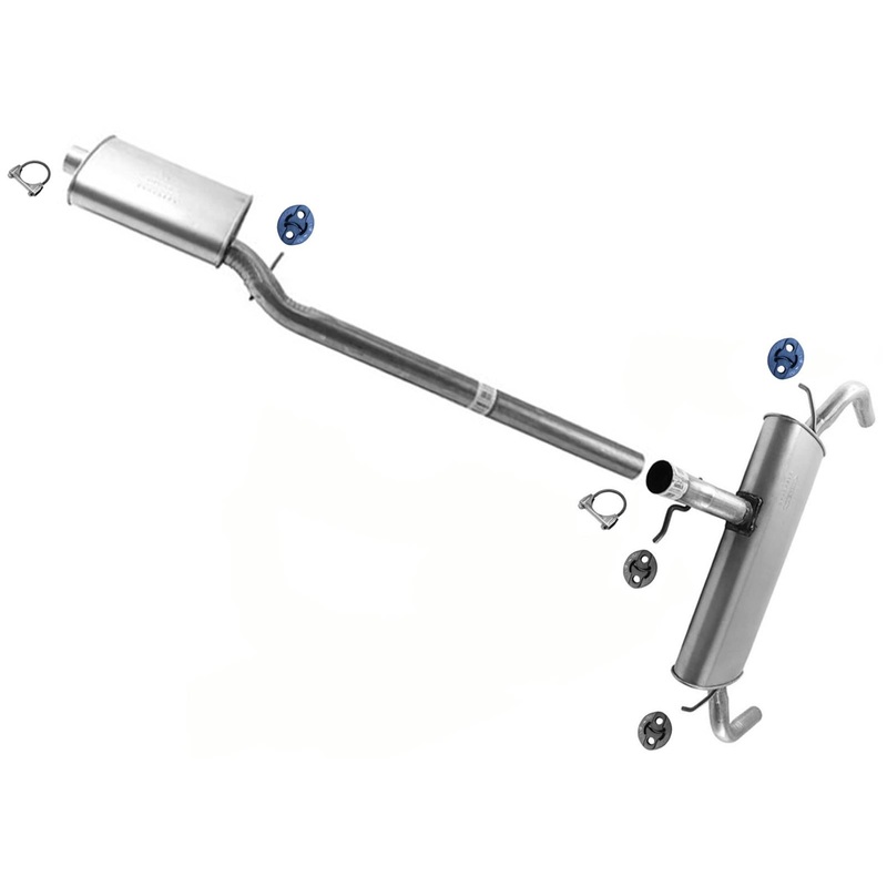 Weld On Resonator Extension Pipe Rear Muffler for 10-2012 Chevrolet Equinox 3.0L