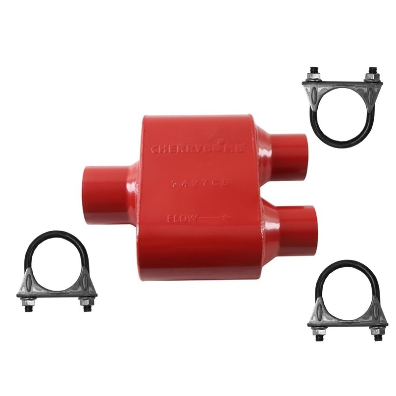 Cherry Bomb 7427CB Muffler 12 inch OAL, 6 in Body, 3" Inlet  2.5" Outlet
