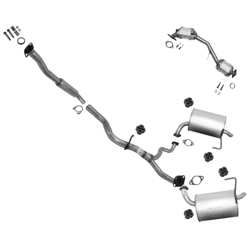 Converter Mufflers Resonator Pipe Exhaust System For Subaru Outback 2.5L 2005