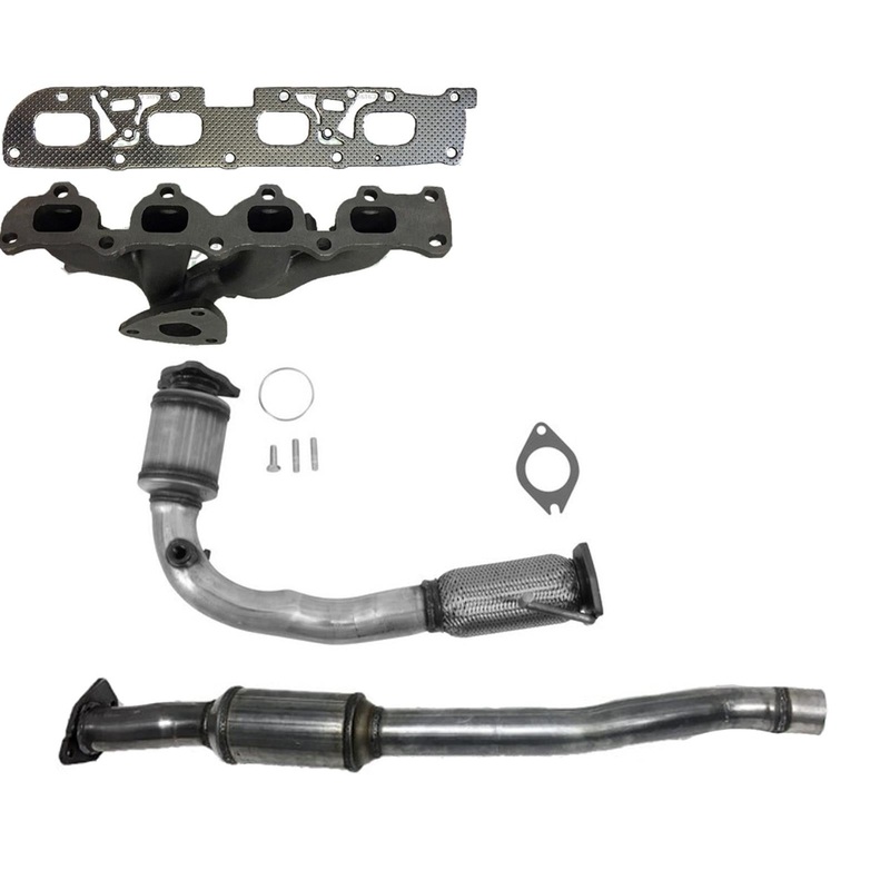 Exhaust Manifold W/ Flex Pipe Catalytic Converters For GMC Terrain 2.4L 2010-12